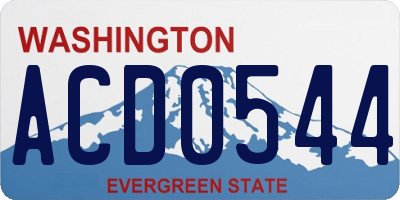 WA license plate ACD0544