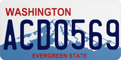 WA license plate ACD0569