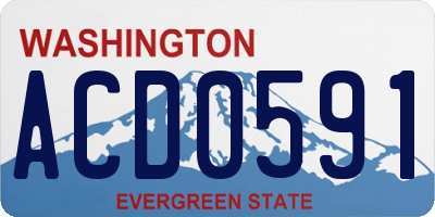 WA license plate ACD0591