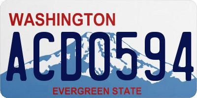 WA license plate ACD0594