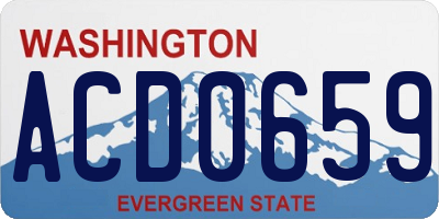 WA license plate ACD0659