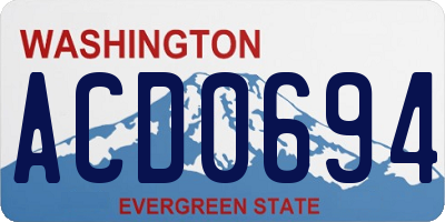 WA license plate ACD0694