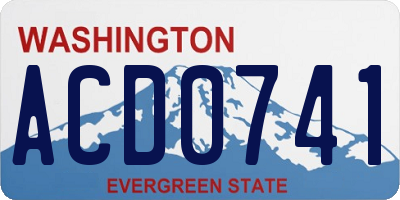 WA license plate ACD0741