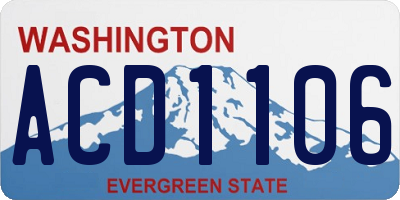 WA license plate ACD1106