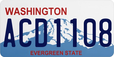 WA license plate ACD1108