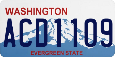 WA license plate ACD1109