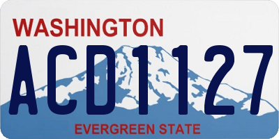 WA license plate ACD1127