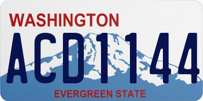 WA license plate ACD1144