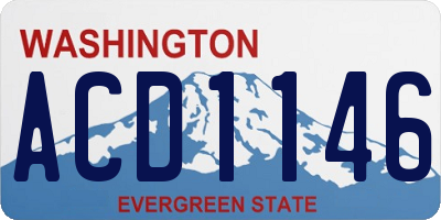 WA license plate ACD1146