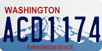 WA license plate ACD1174