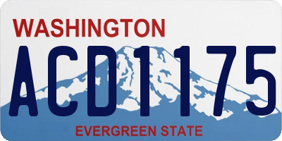 WA license plate ACD1175