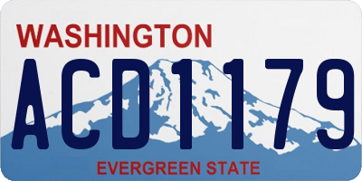 WA license plate ACD1179