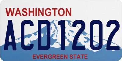 WA license plate ACD1202