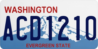WA license plate ACD1210