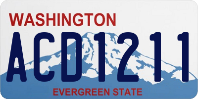 WA license plate ACD1211