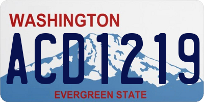 WA license plate ACD1219