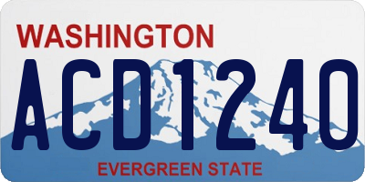 WA license plate ACD1240