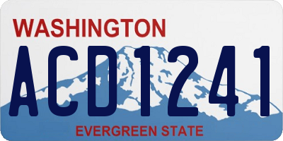 WA license plate ACD1241