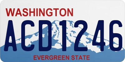 WA license plate ACD1246
