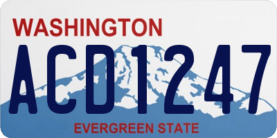 WA license plate ACD1247