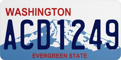 WA license plate ACD1249