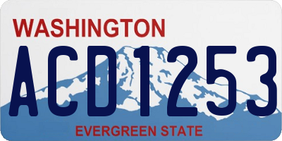 WA license plate ACD1253