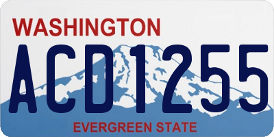 WA license plate ACD1255