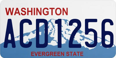 WA license plate ACD1256