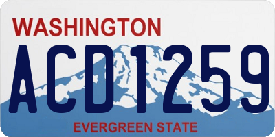 WA license plate ACD1259