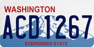 WA license plate ACD1267