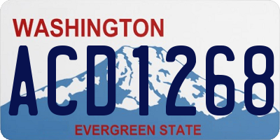 WA license plate ACD1268