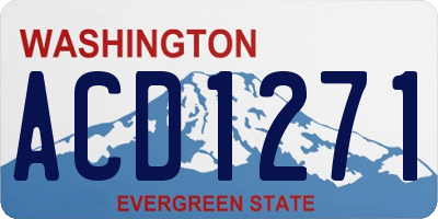 WA license plate ACD1271