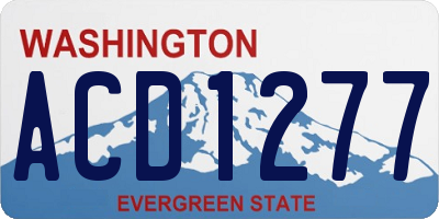 WA license plate ACD1277