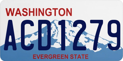 WA license plate ACD1279