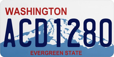 WA license plate ACD1280