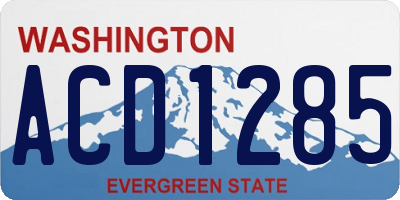 WA license plate ACD1285