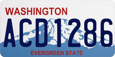 WA license plate ACD1286
