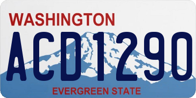 WA license plate ACD1290