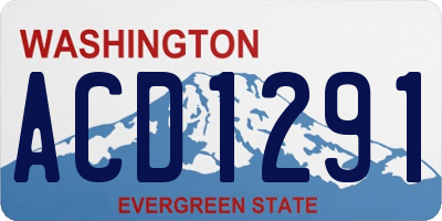 WA license plate ACD1291