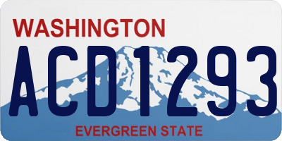 WA license plate ACD1293