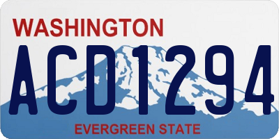 WA license plate ACD1294