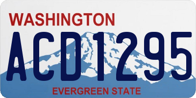 WA license plate ACD1295