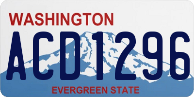 WA license plate ACD1296