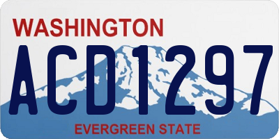 WA license plate ACD1297