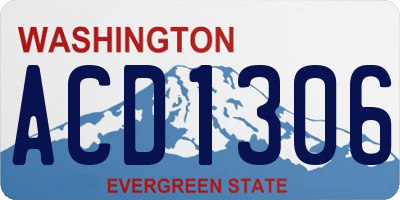 WA license plate ACD1306