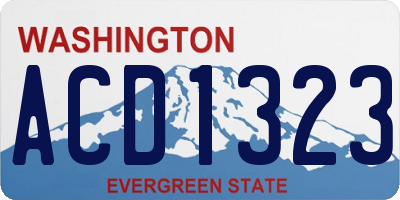 WA license plate ACD1323