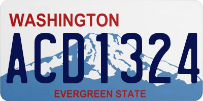 WA license plate ACD1324