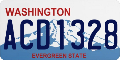 WA license plate ACD1328
