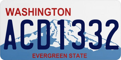 WA license plate ACD1332
