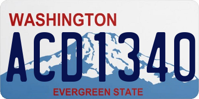 WA license plate ACD1340